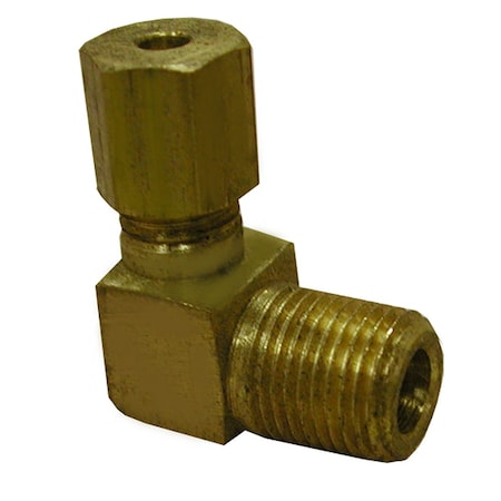 Jones Stephens 1/4in. x 3/8in. Brass Compression x MIP 90Deg. Elbow C74135LF